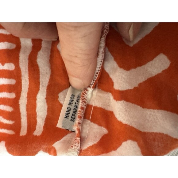 ROBERTA ROLLER RABBIT Lightweight V-Neck Pullover Tunic Shirt Orange Size Medium - Picture 10 of 10